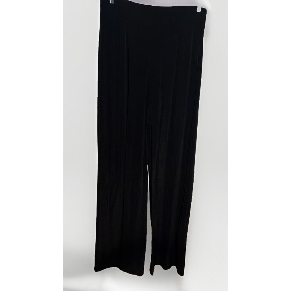 Chico's Travelers Womens Black Pants Slinky Knit Stretch Pull On Sz 1 (M) USA